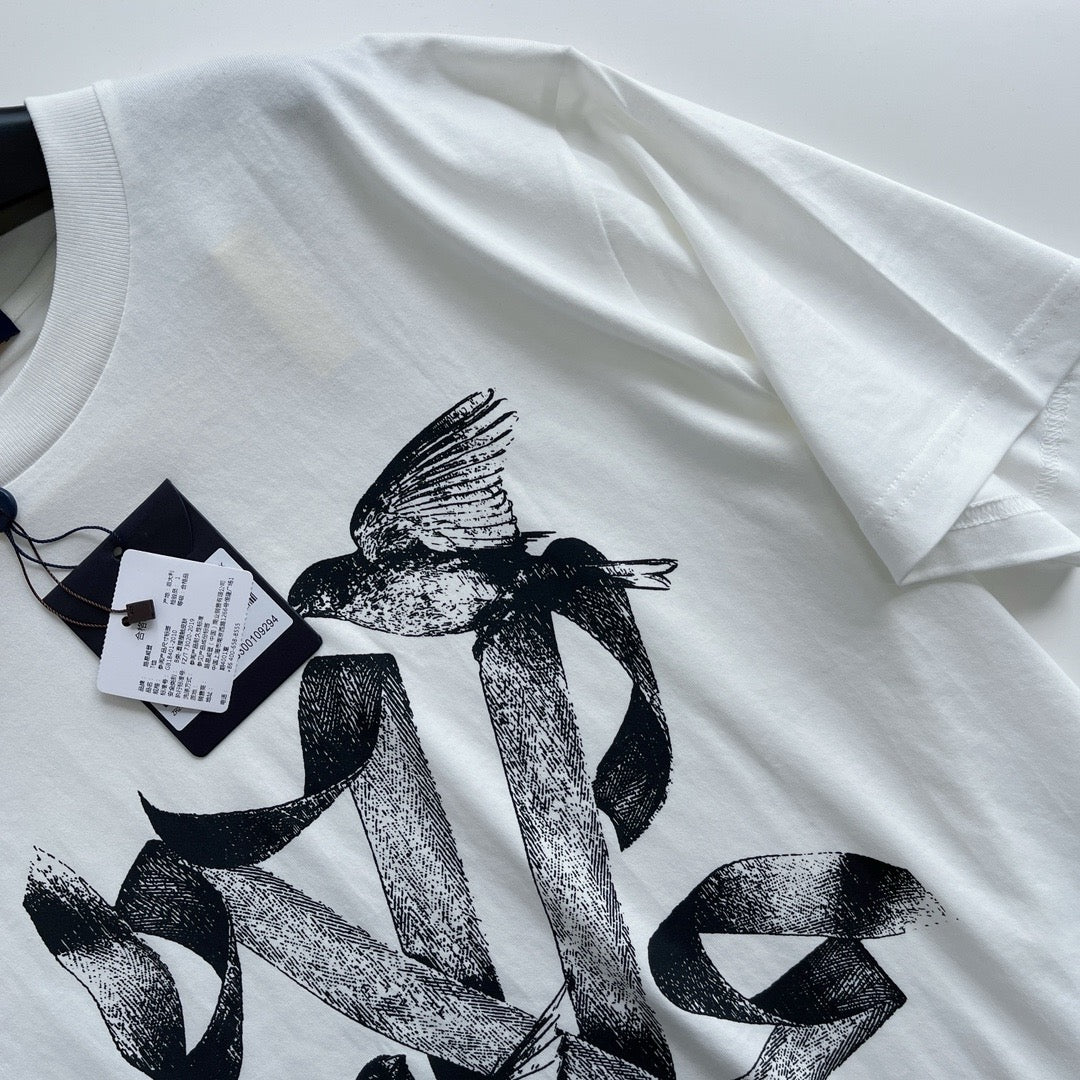 T shirt Lv coton imprimé