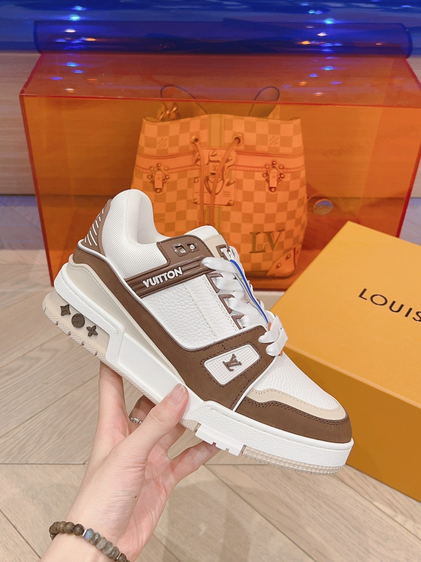 Sneakers Lv Trainers mocha facture
