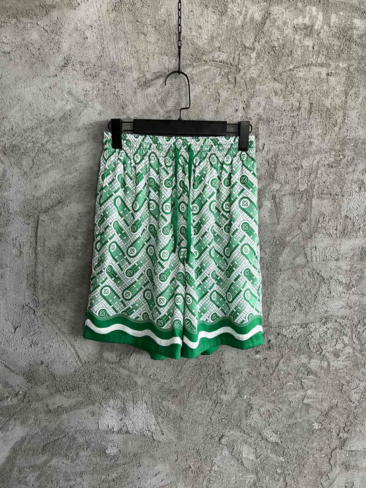 Short Casa B silk green