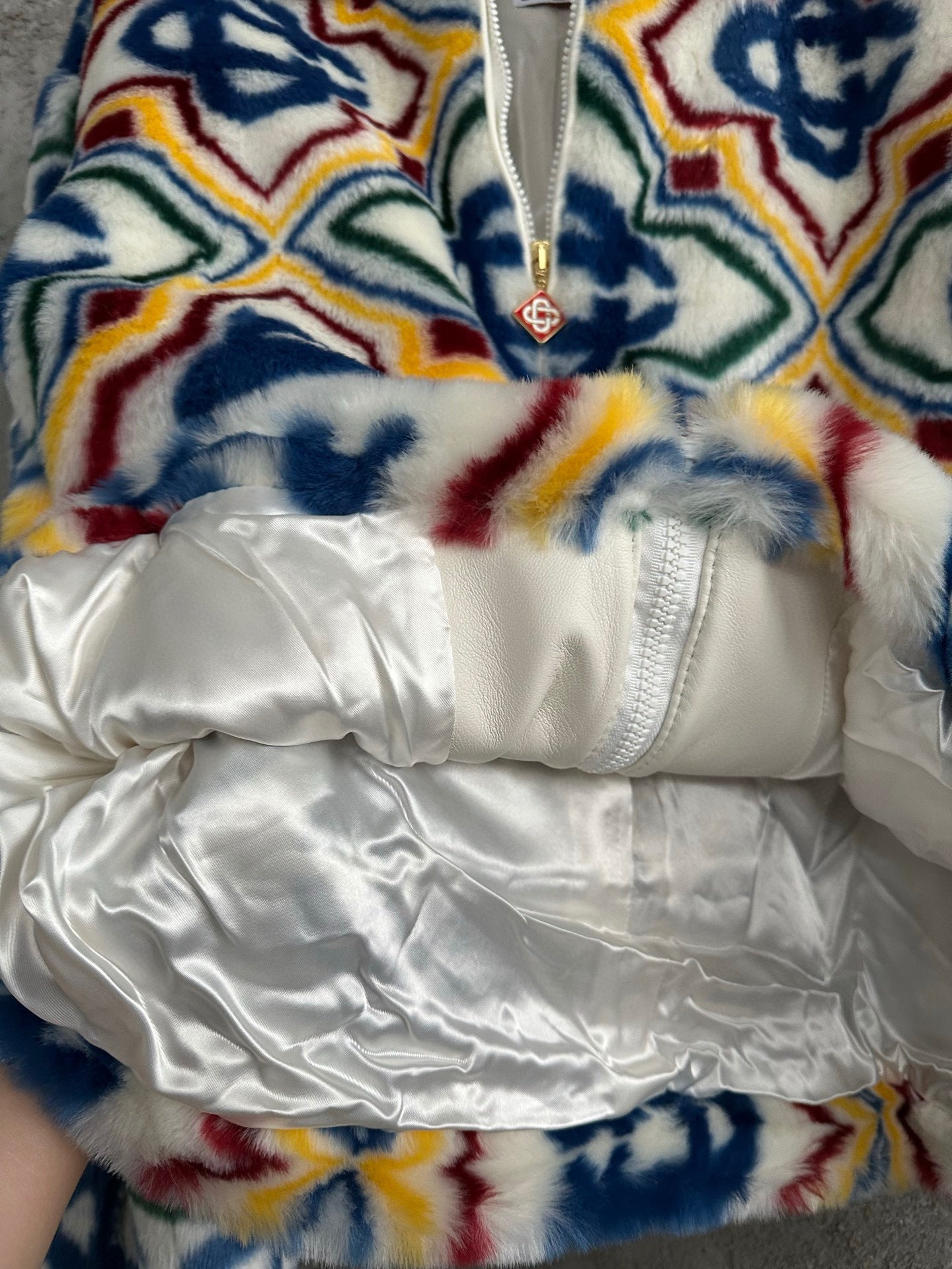 Casa veste en fourrure Jacquard