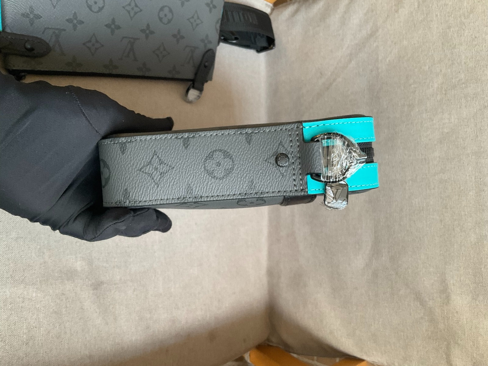 Sac Trio Messenger Grey blue 10/10 facture