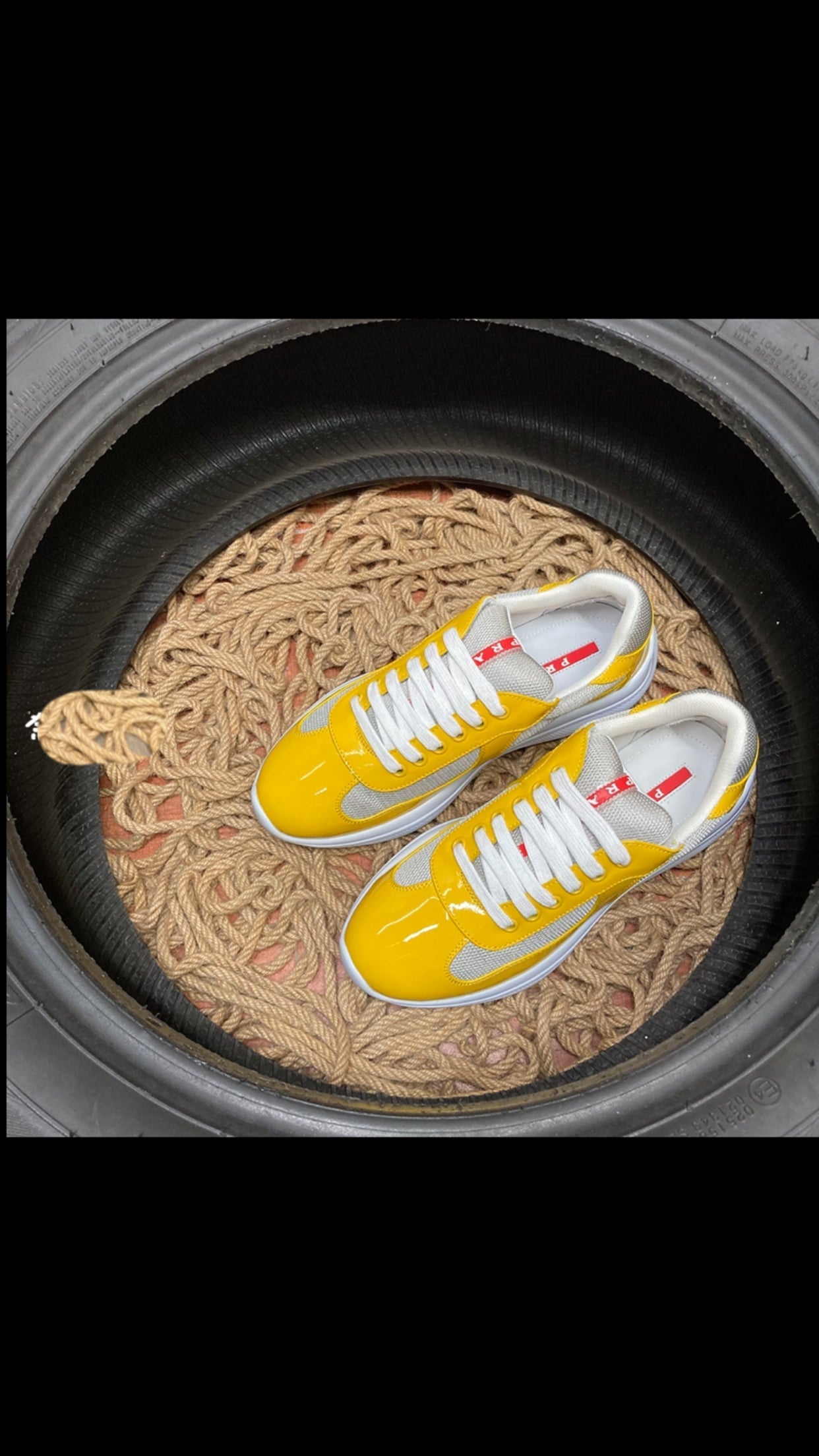 Sneakers Prd America ´ s Cup tissu bike lisse yellow