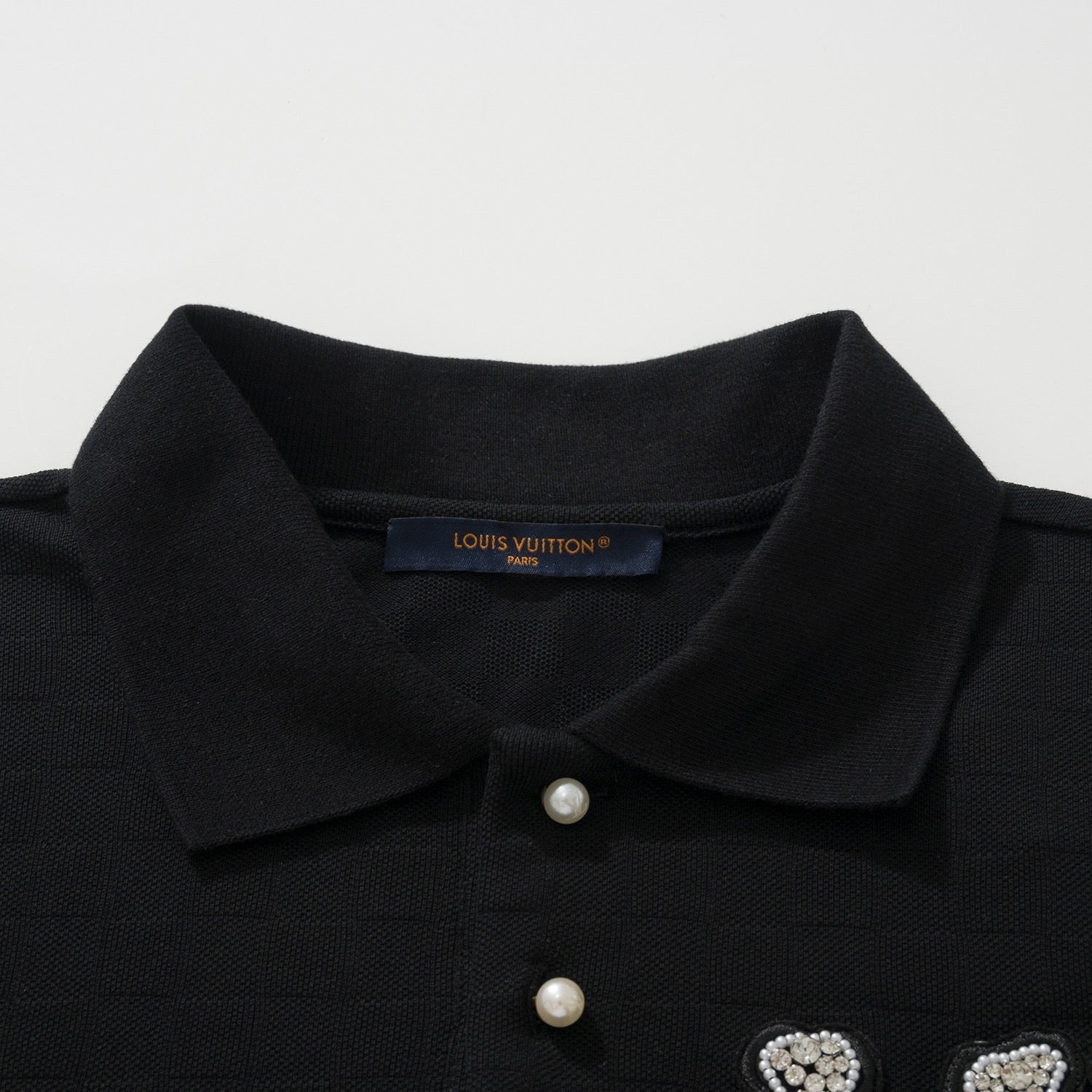 Schwarzes LV-Poloshirt