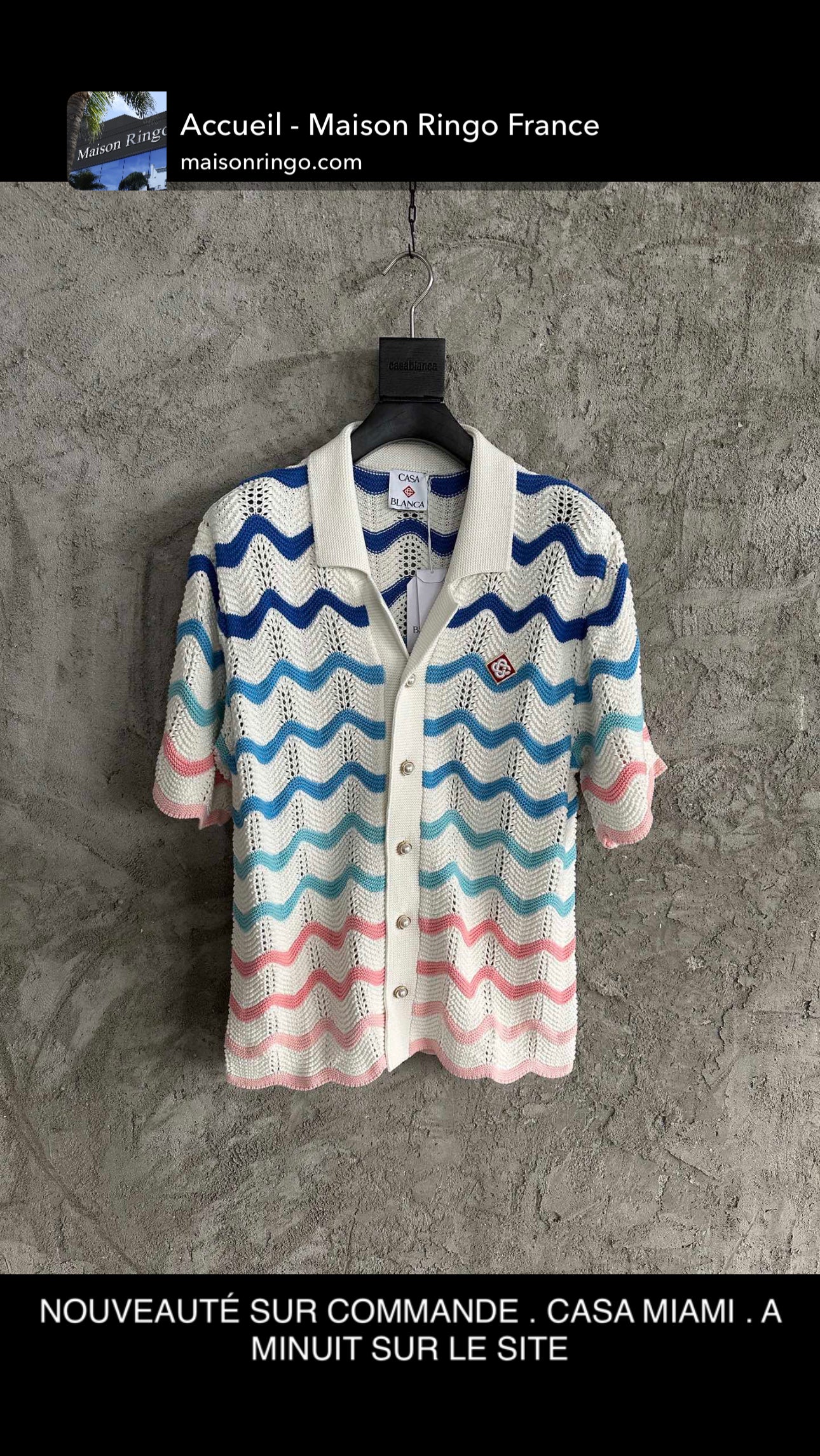 Ensemble casa B côtelé manches courtes Miami 🌴