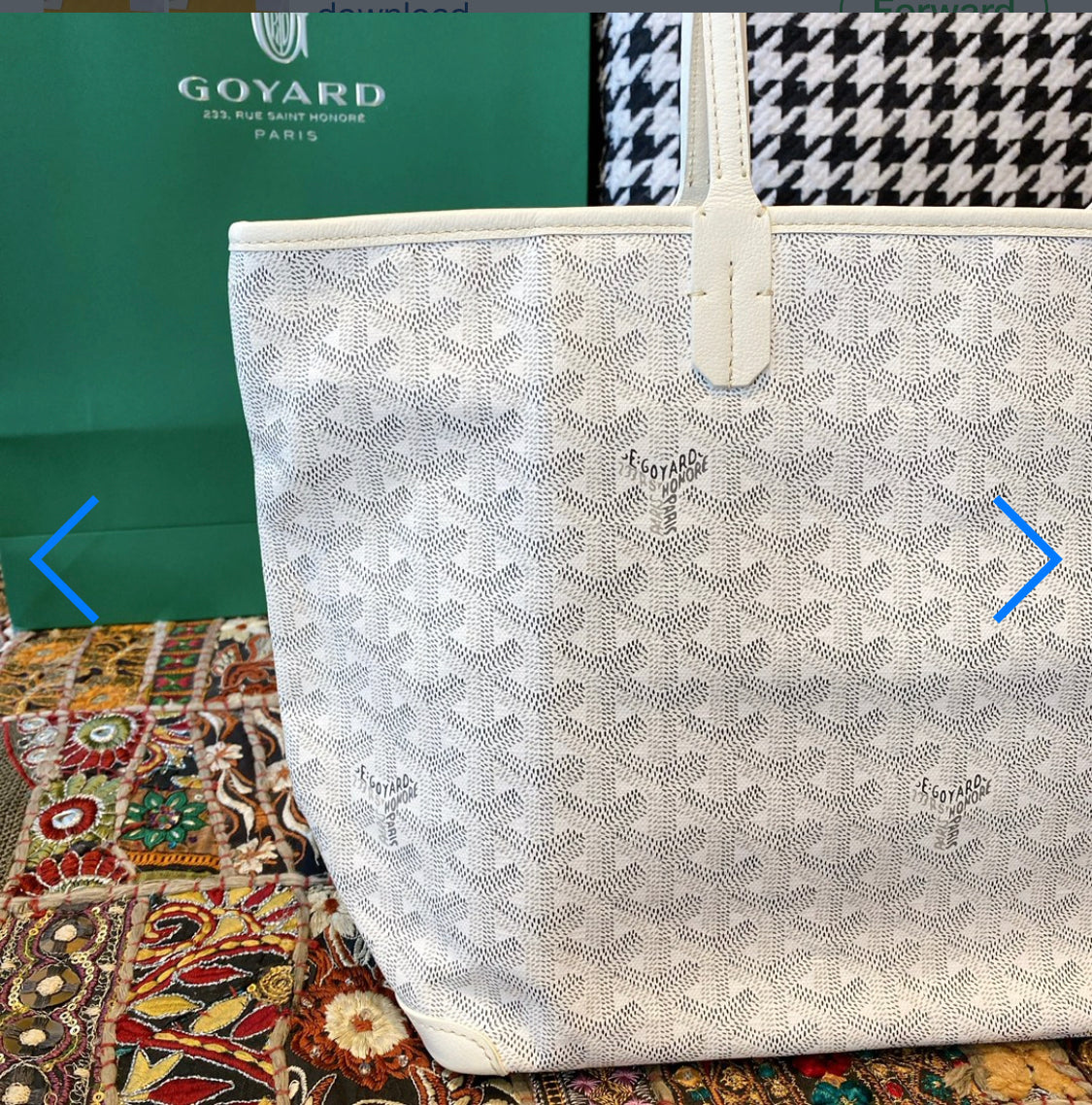 White Artois PM invoice bag