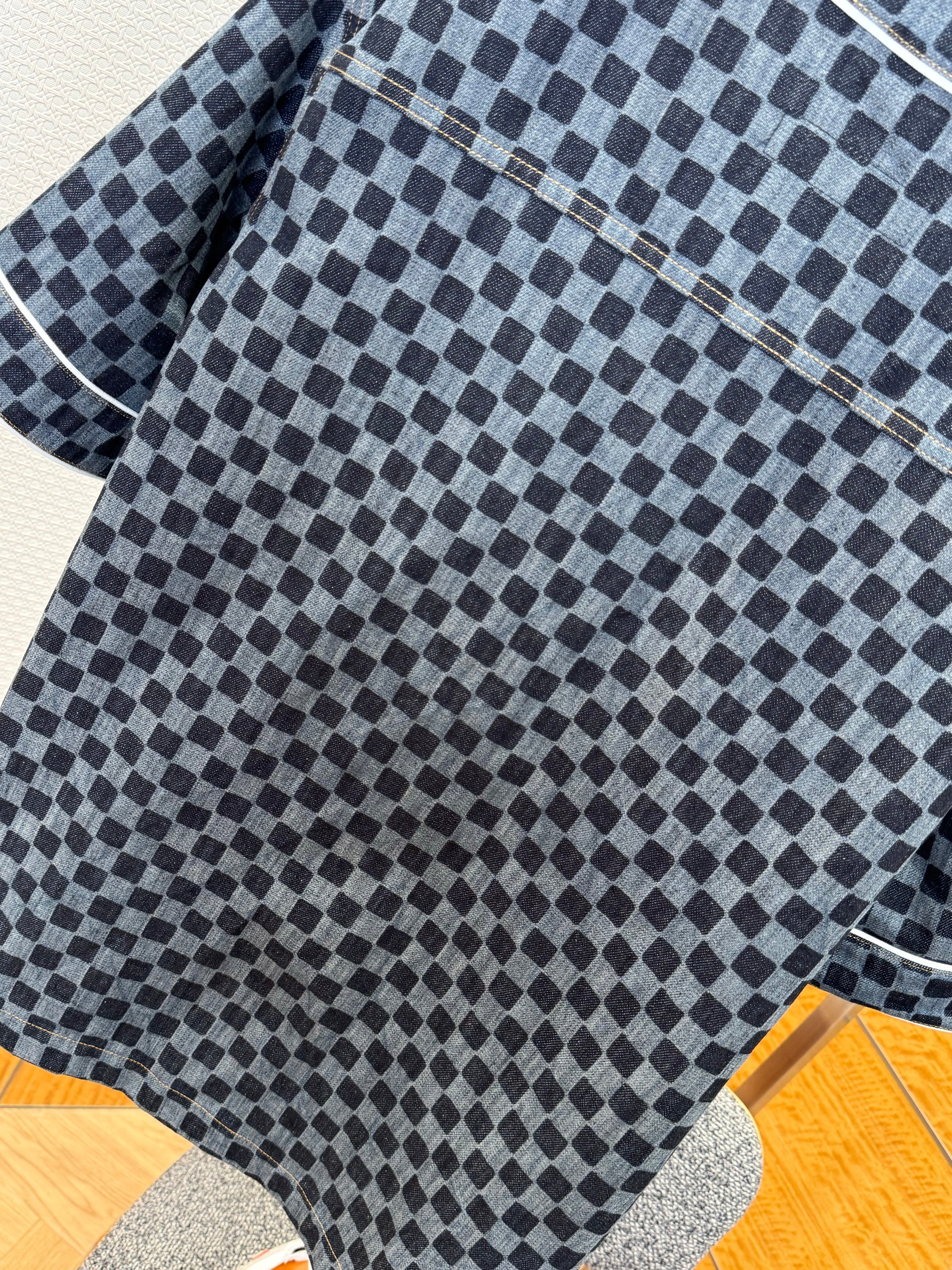 Maillot de baseball Damier en denim lv