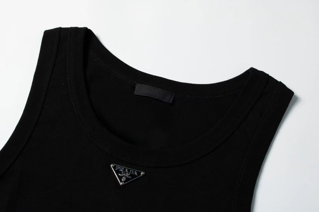 Black Prd Plate Tank Top