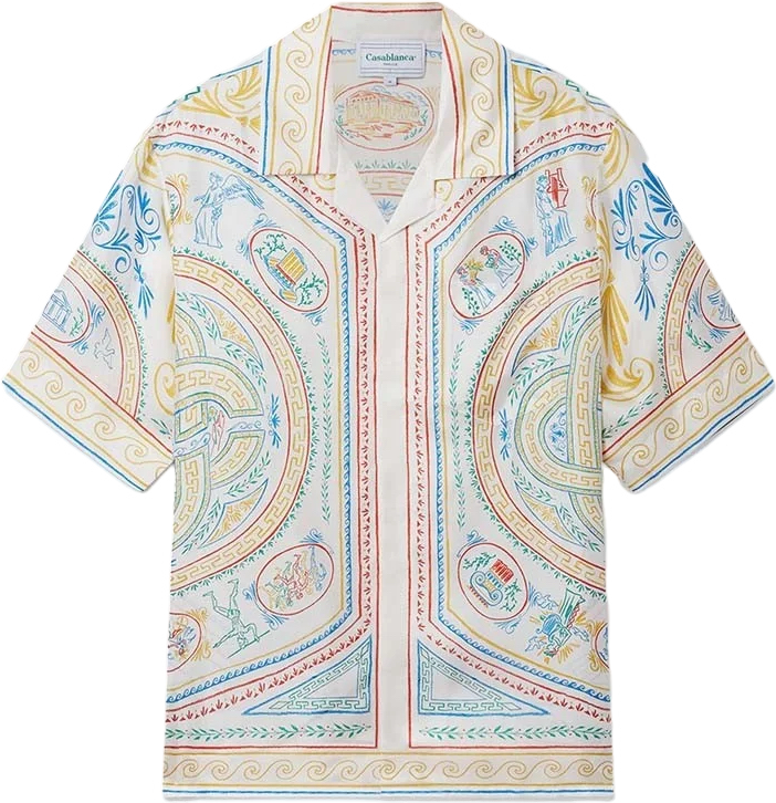 CHEMISE CASA CUBAN COLLAR SILK ENSEMBLE