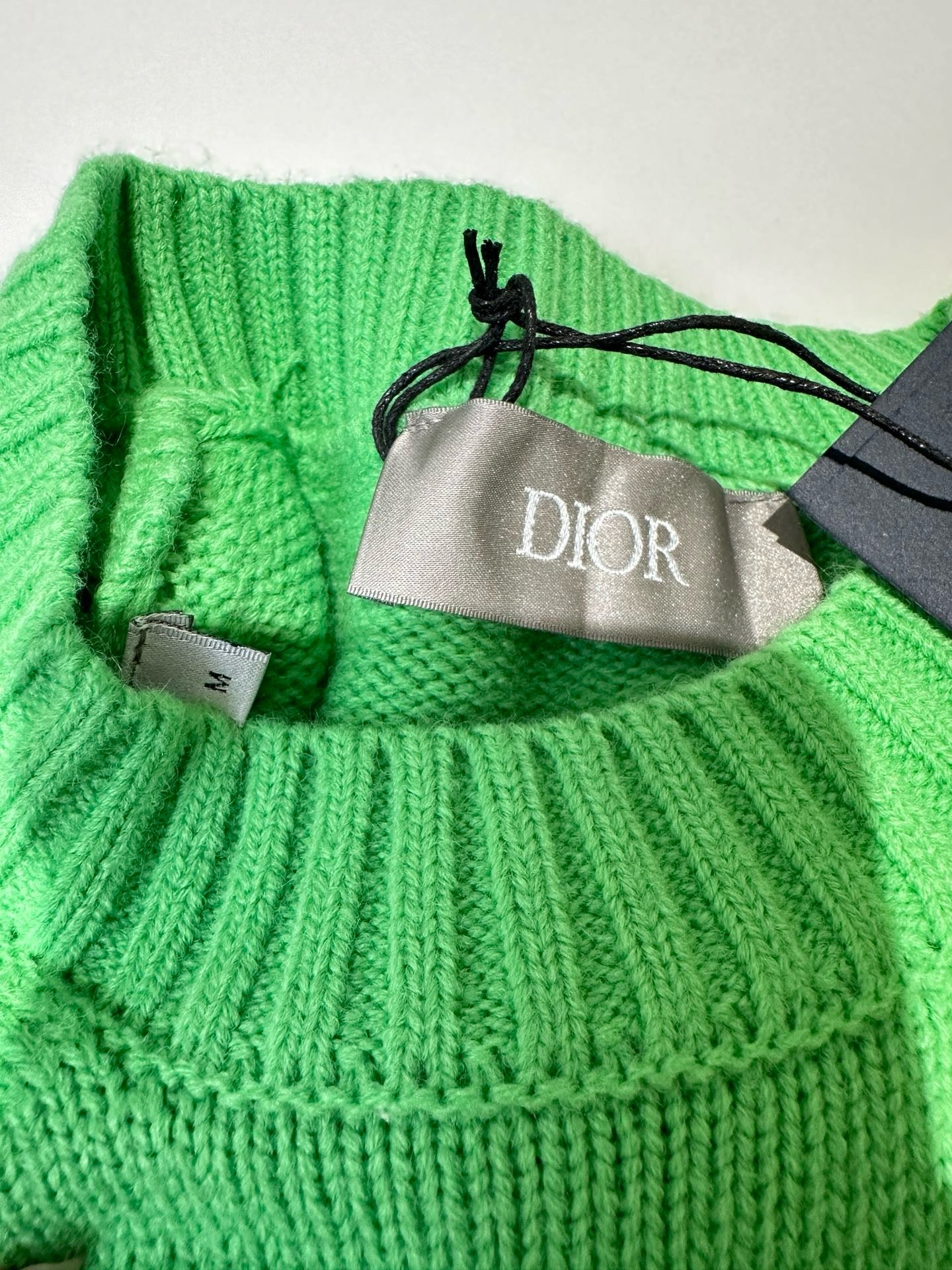 Pull CD AND LEWIS HAMILTON Intarsia de laine vierge et cachemire verts