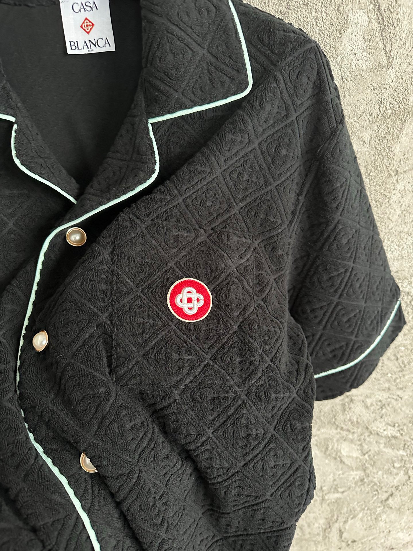 Chemise Casa - MONOGRAM JACQUARD TOWELLING SHORT SLEEVE SHIRT