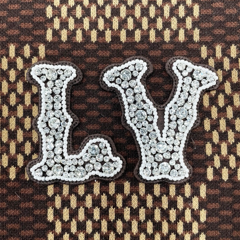 T shirt Lv Damier a Patch Marron