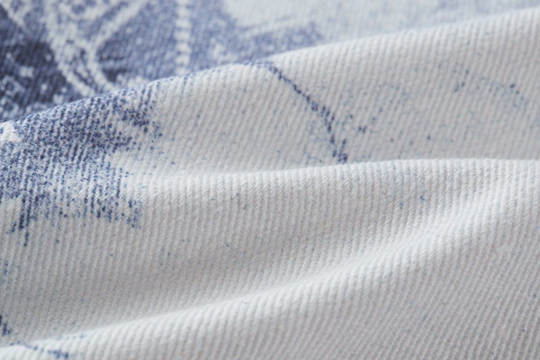 Monogram Bandana Sleeved Denim Shirt Lv