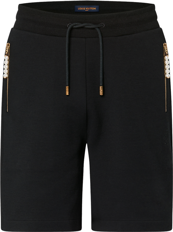 LV embroidered jersey shorts