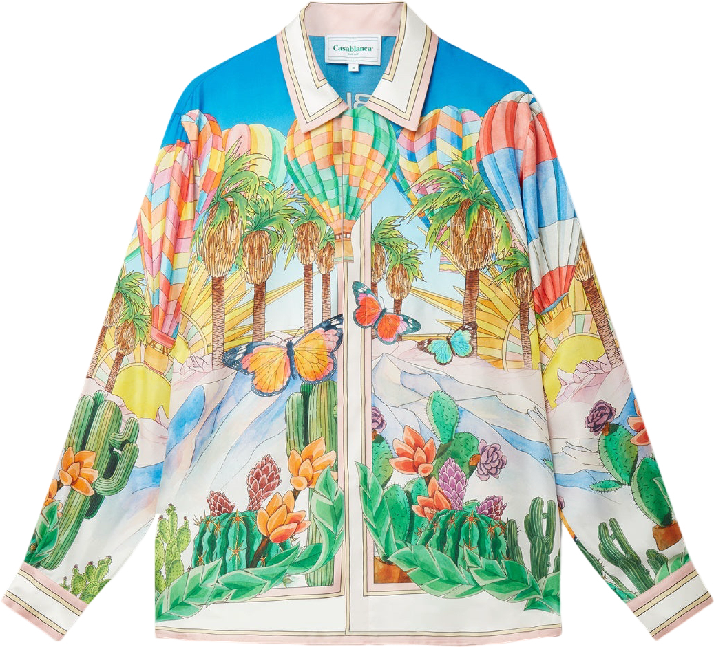 CHEMISE CASA PSYCHADELIC CUBAN COLLAR SILK SHIRT