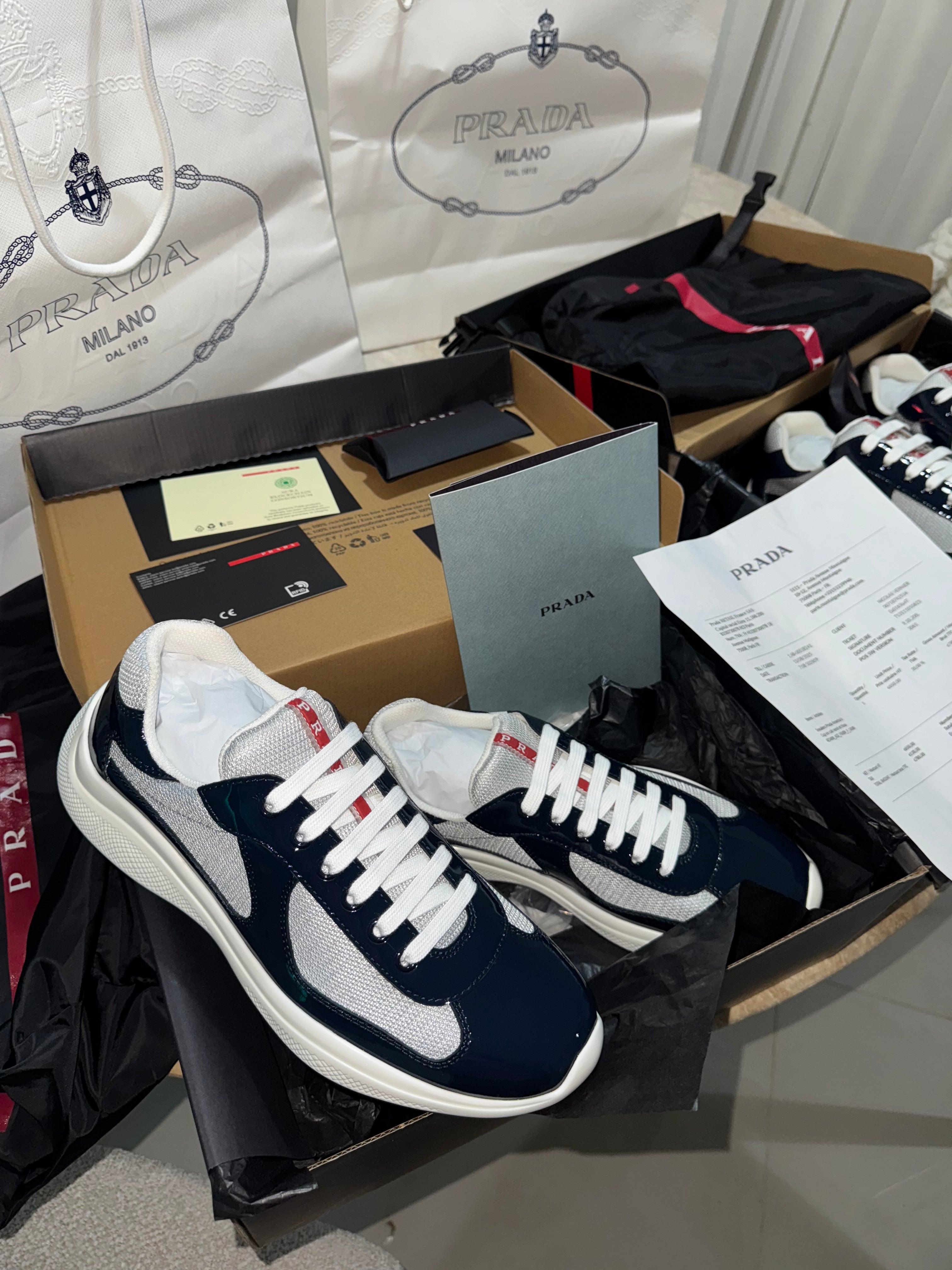 Sneakers Prd America ´ s Cup tissu bike lisse blue night 10/10 V3S 📦🚚⚡️