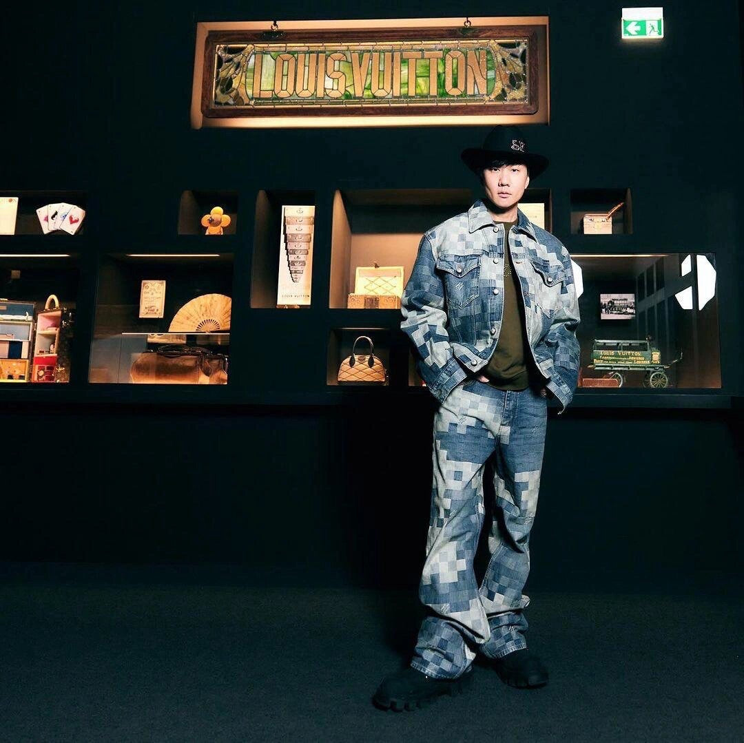 Gerade geschnittene Jeanshose von Damier