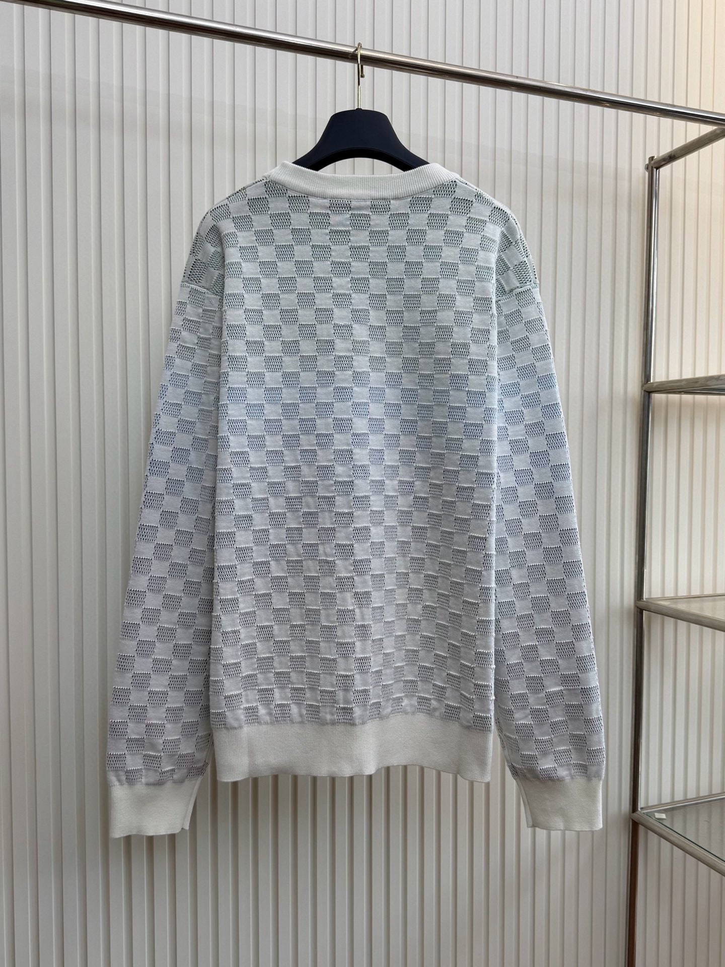 Sweat lv Damier Gradient Jacquard Pullover Multicolor