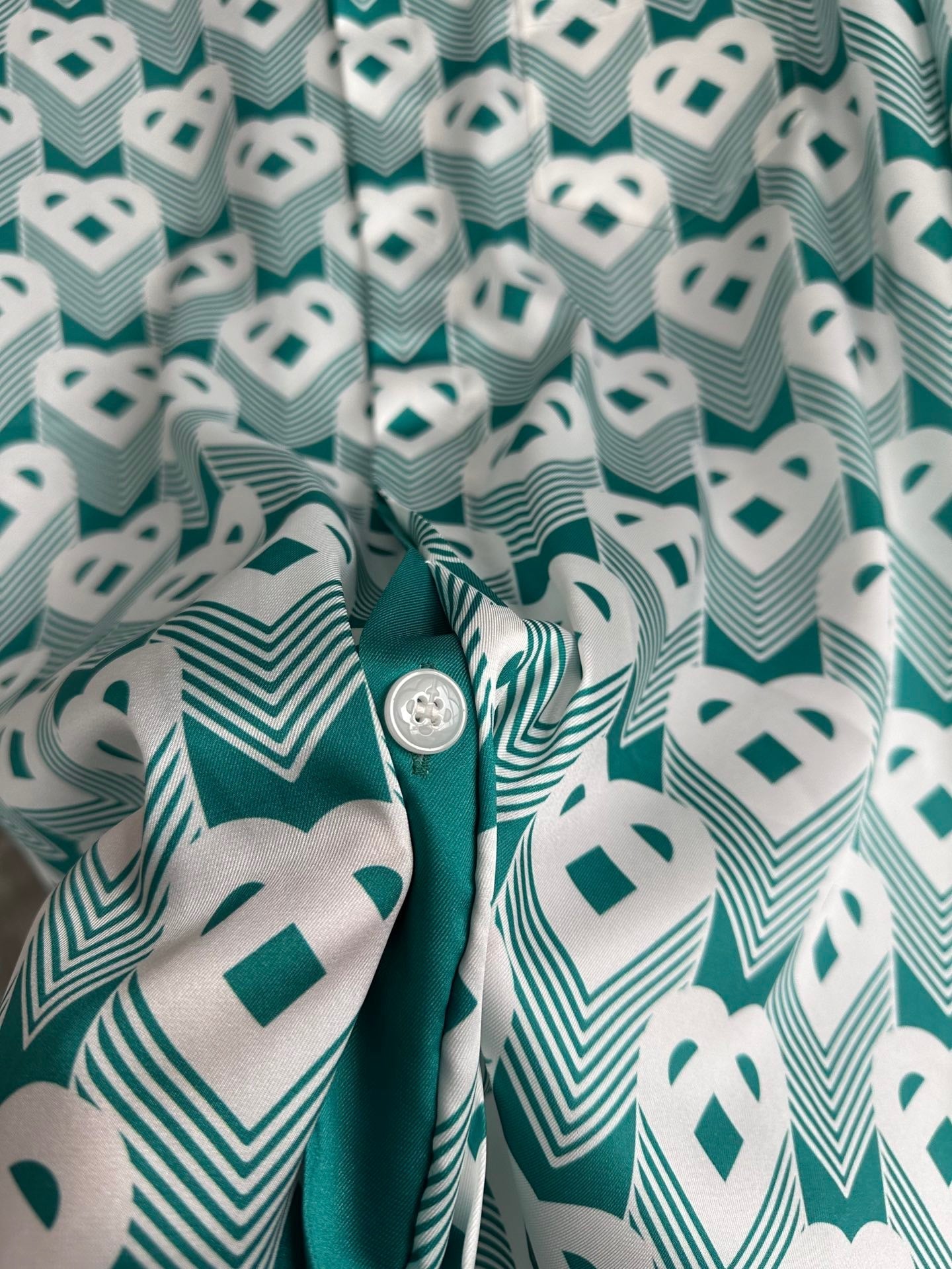 Casa Monogram Silk Shirt