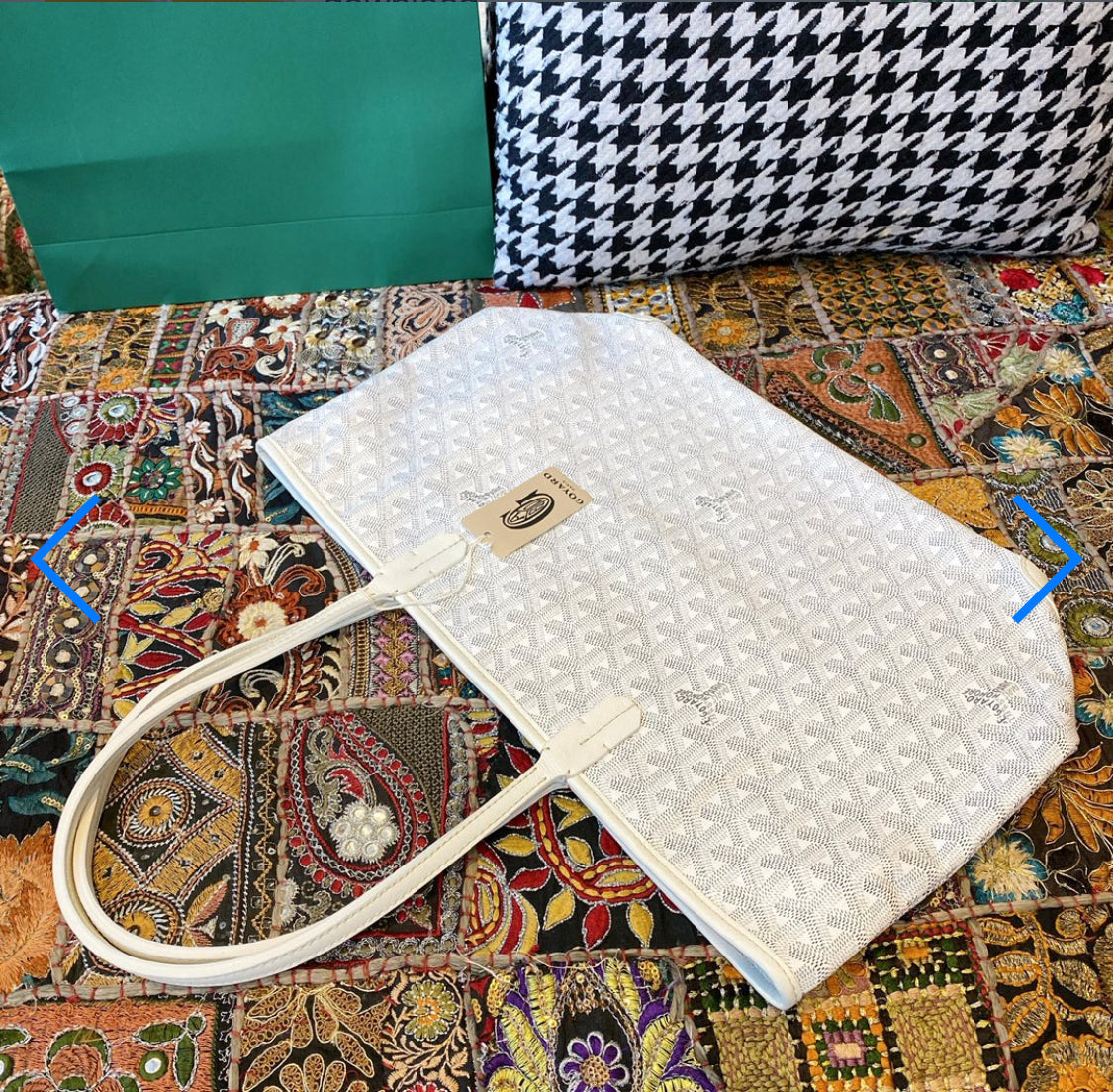 White Artois PM invoice bag