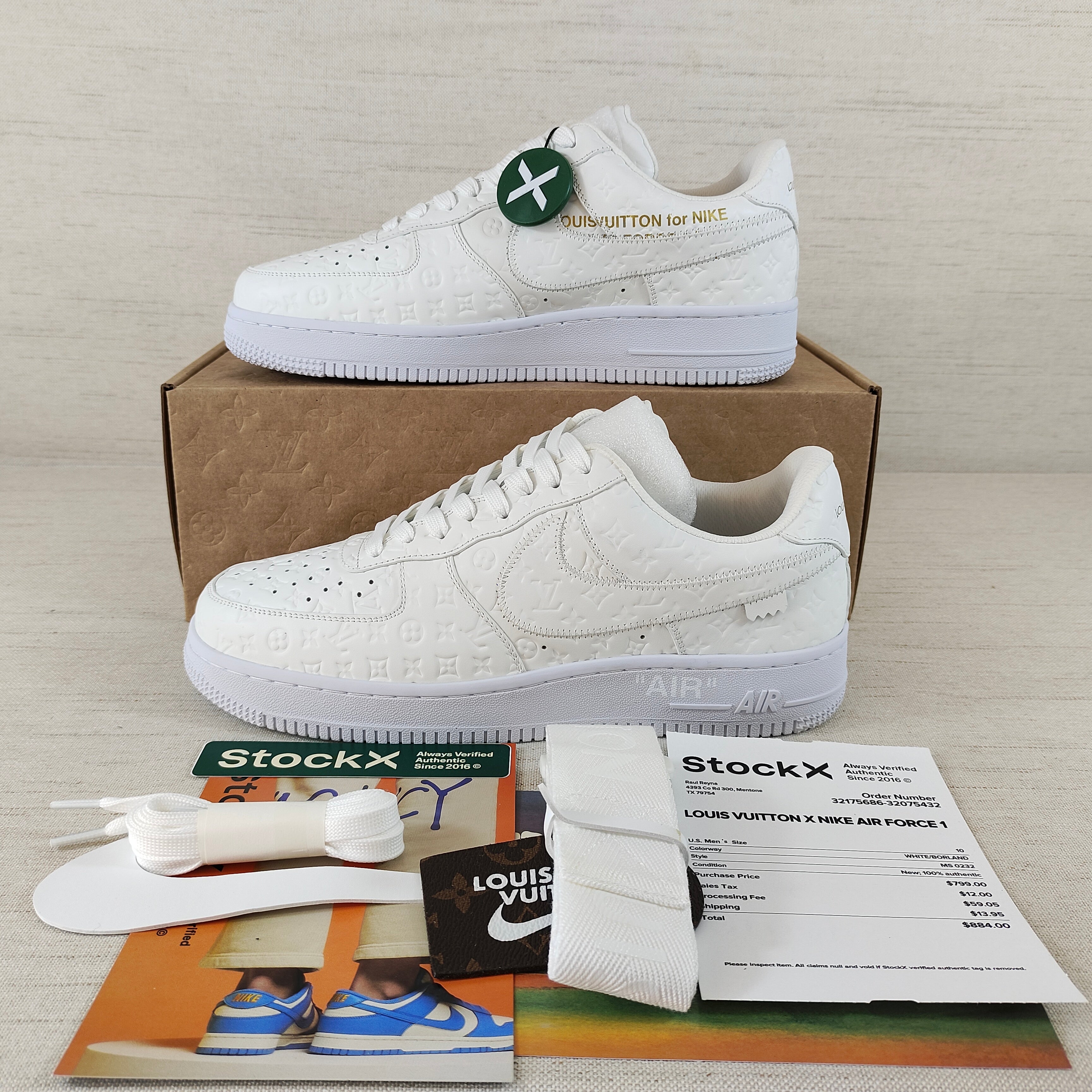 Af1 x Lv Full white Catégorie A