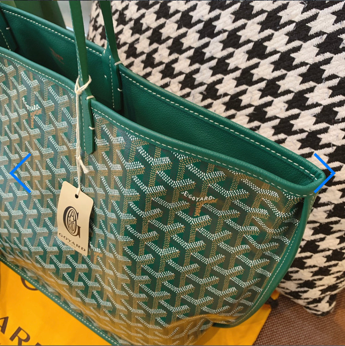 Sac Anjou GM green facture