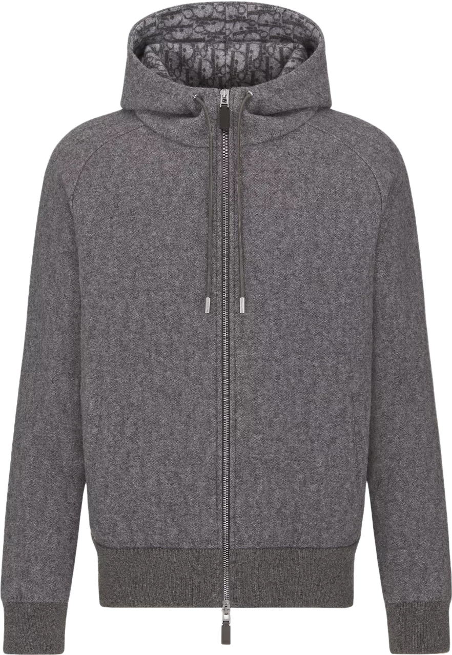 survêtement à capuche CDMaille de coton et cachemire gris