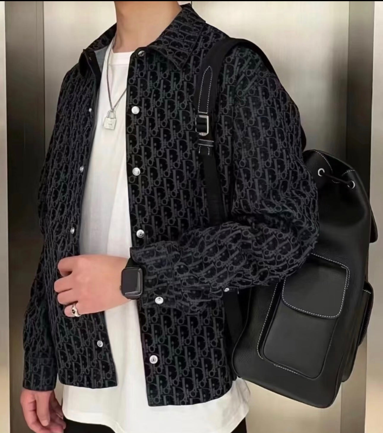 Surchemise Denim CD Oblique noir