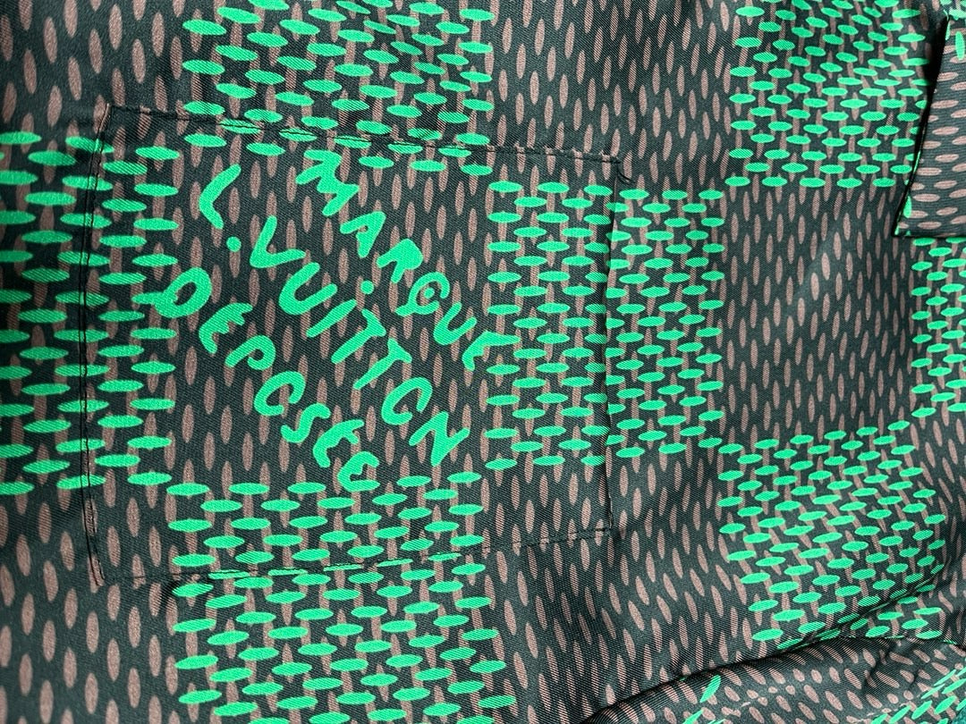 Lv silk casual short sleeve shirt