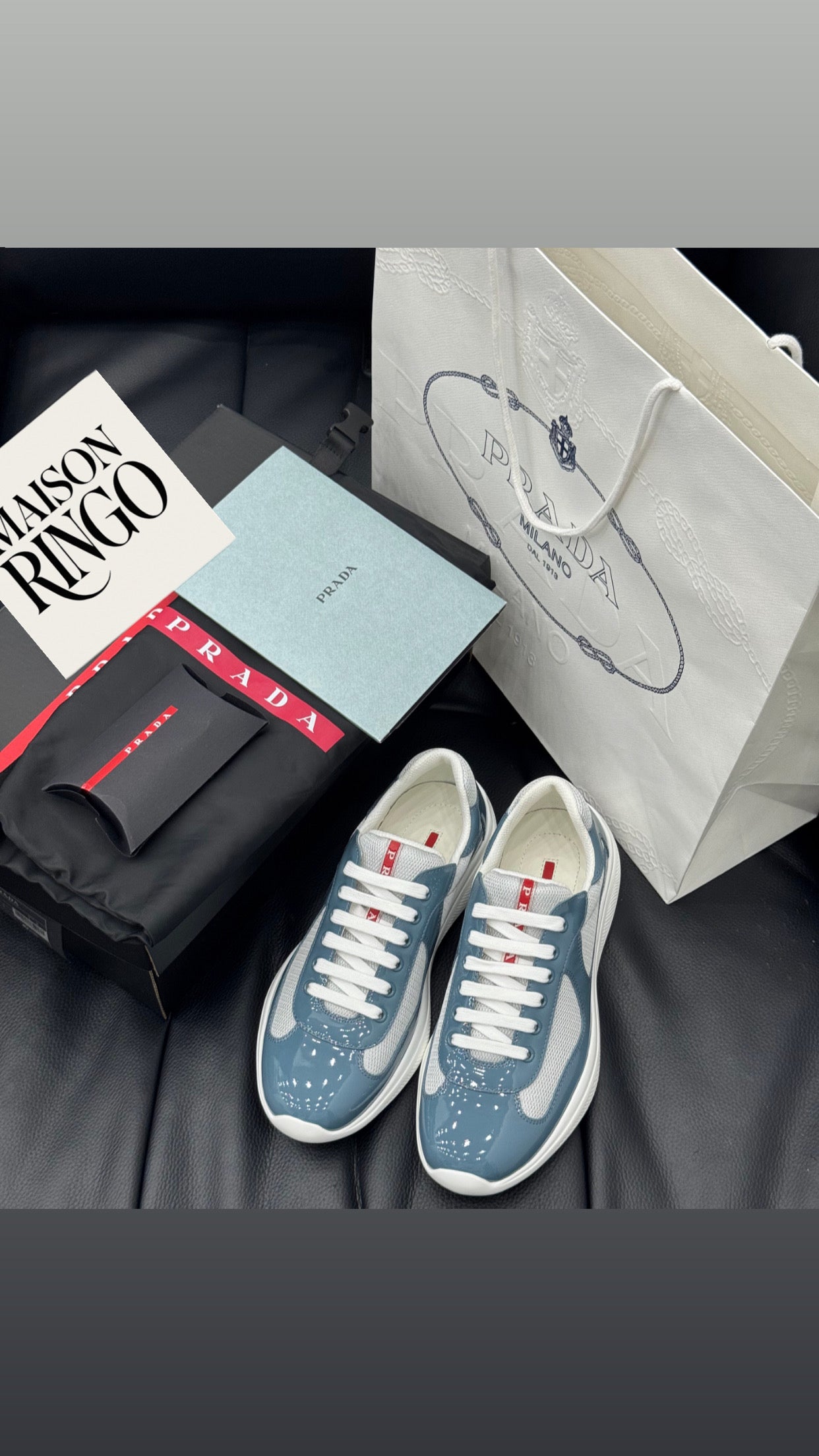 Sneakers Prd America ´ s Cup Bleu Marina tissu bike lisse 10/10 V3S