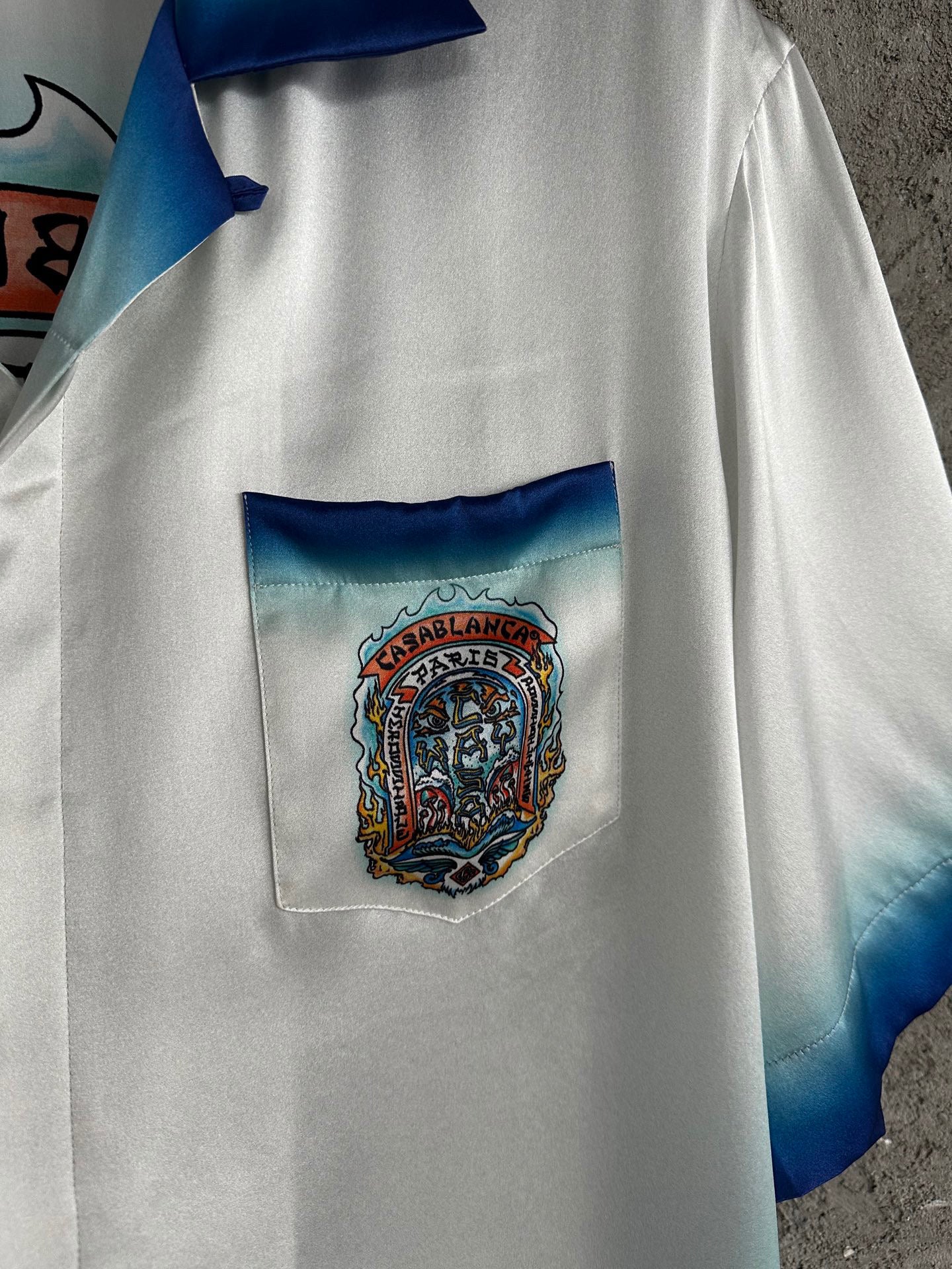 Men's Blue Casa Way Skate Vacation Shirt