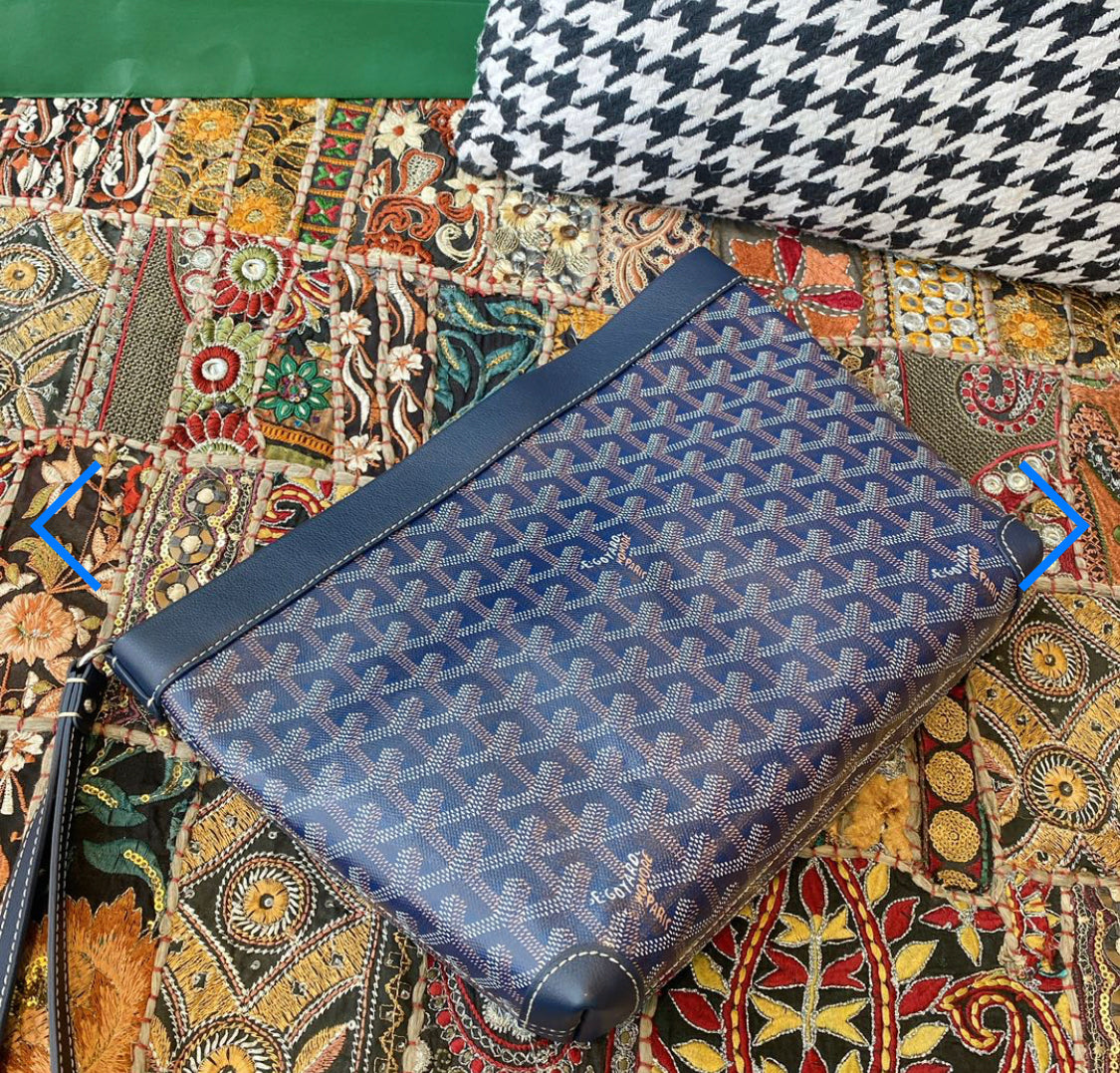 Pochette conti blue navy facture
