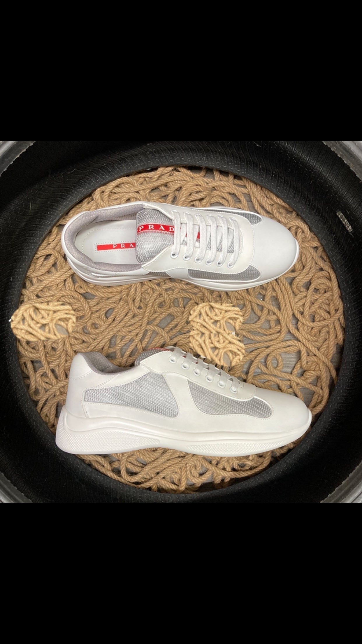 Sneakers Prd America ´ s Cup Gomme & tissu bike white