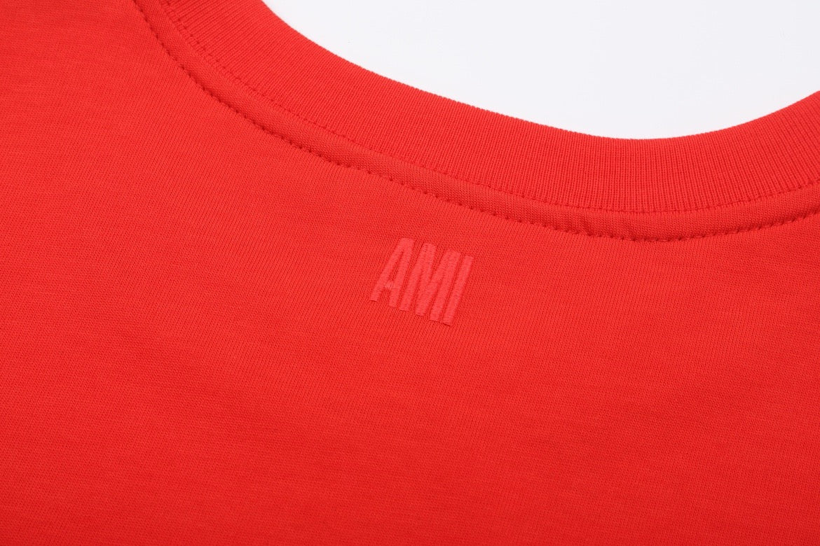 T-shirt rouge à logo ami de cœur rouge