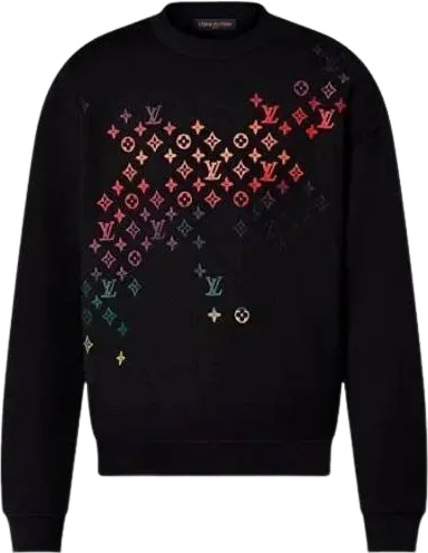 Sweat brodé en coton lv