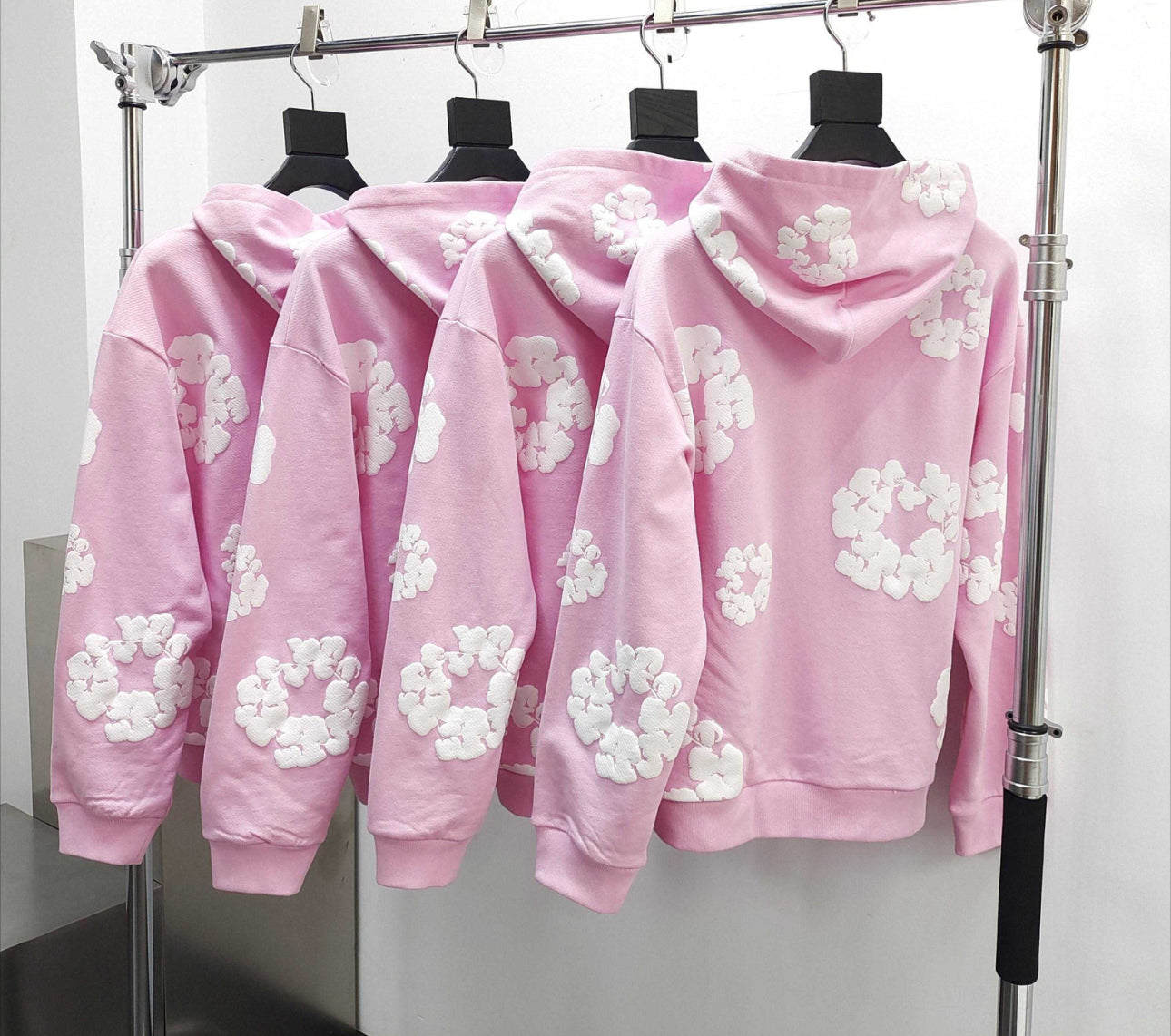 Denim Trs - Hoodie en Coton à imprimé graphique - rose