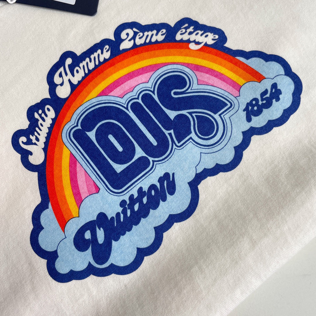 Tee-shirt Lv Rainbow Printed T-shirt