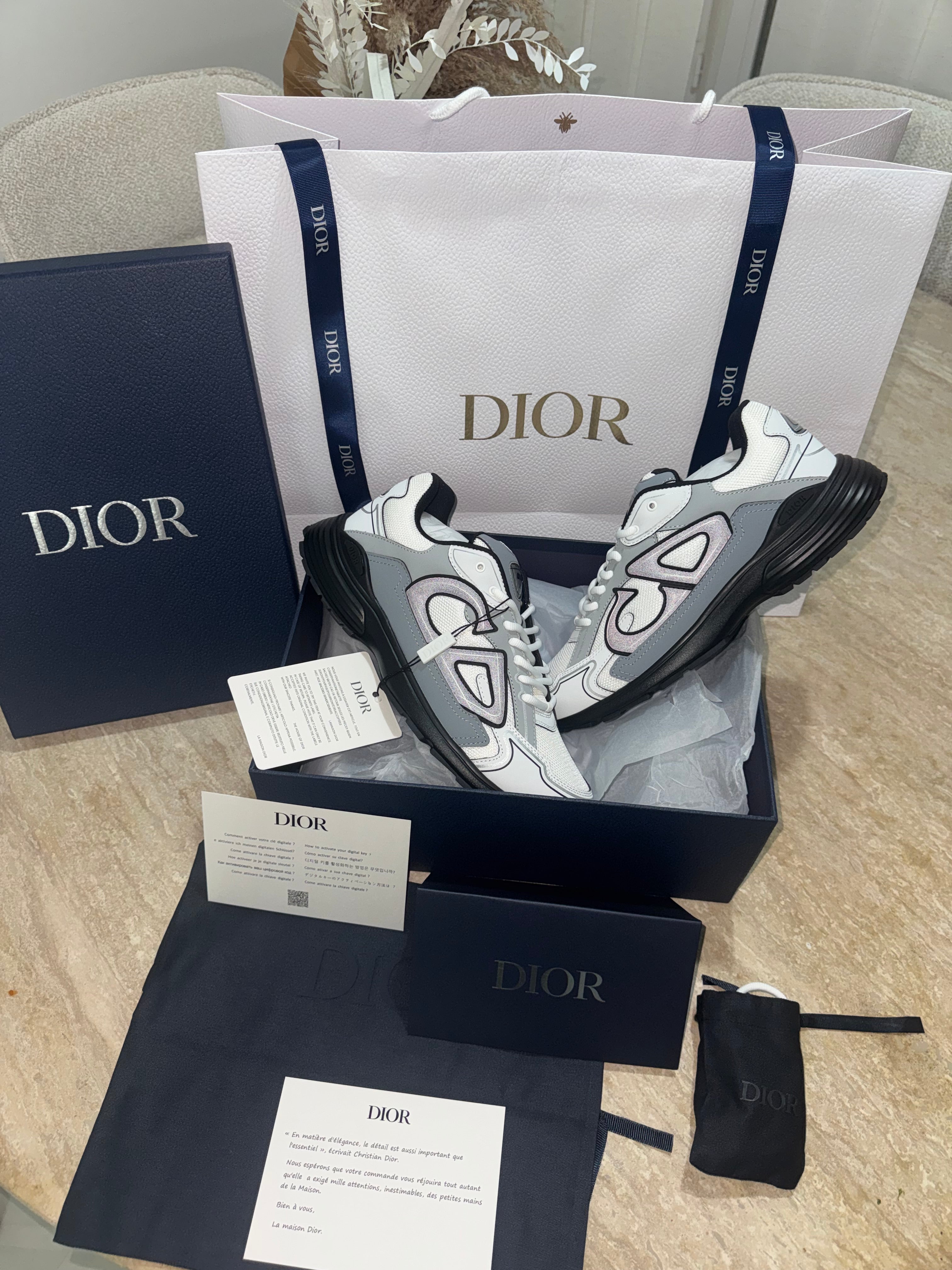 SNEAKERS B30 V3S 2025 💡 VERSION BIEN LISSE Sneaker blanc gris tissu technique FACTURE PACKAGING COMPLET MODÈLE POUSSÉ 🚚📦⚡️