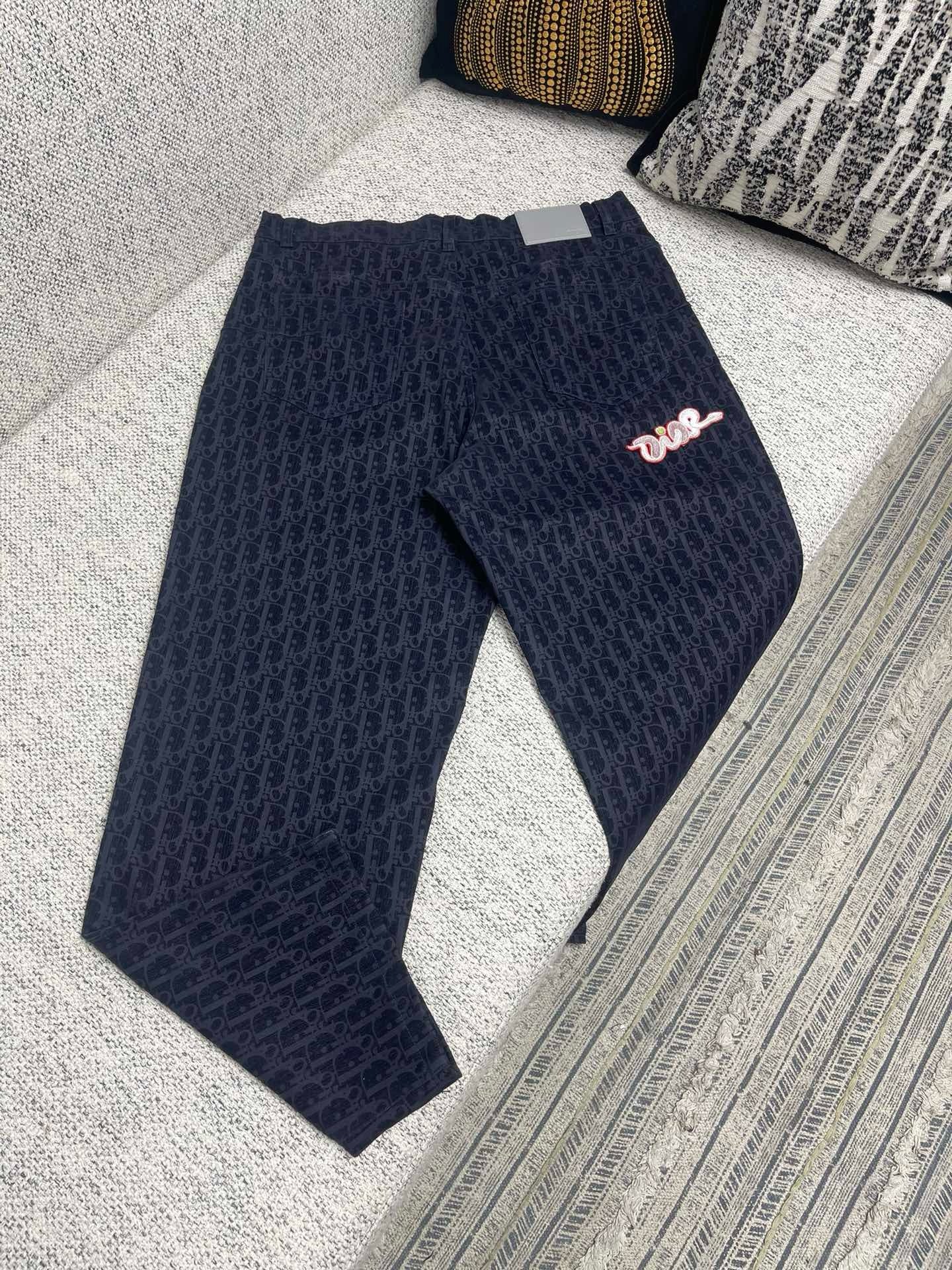 Jean Heritage CD Oblique DIOR AND KAWS Denim de coton bleu 10/10