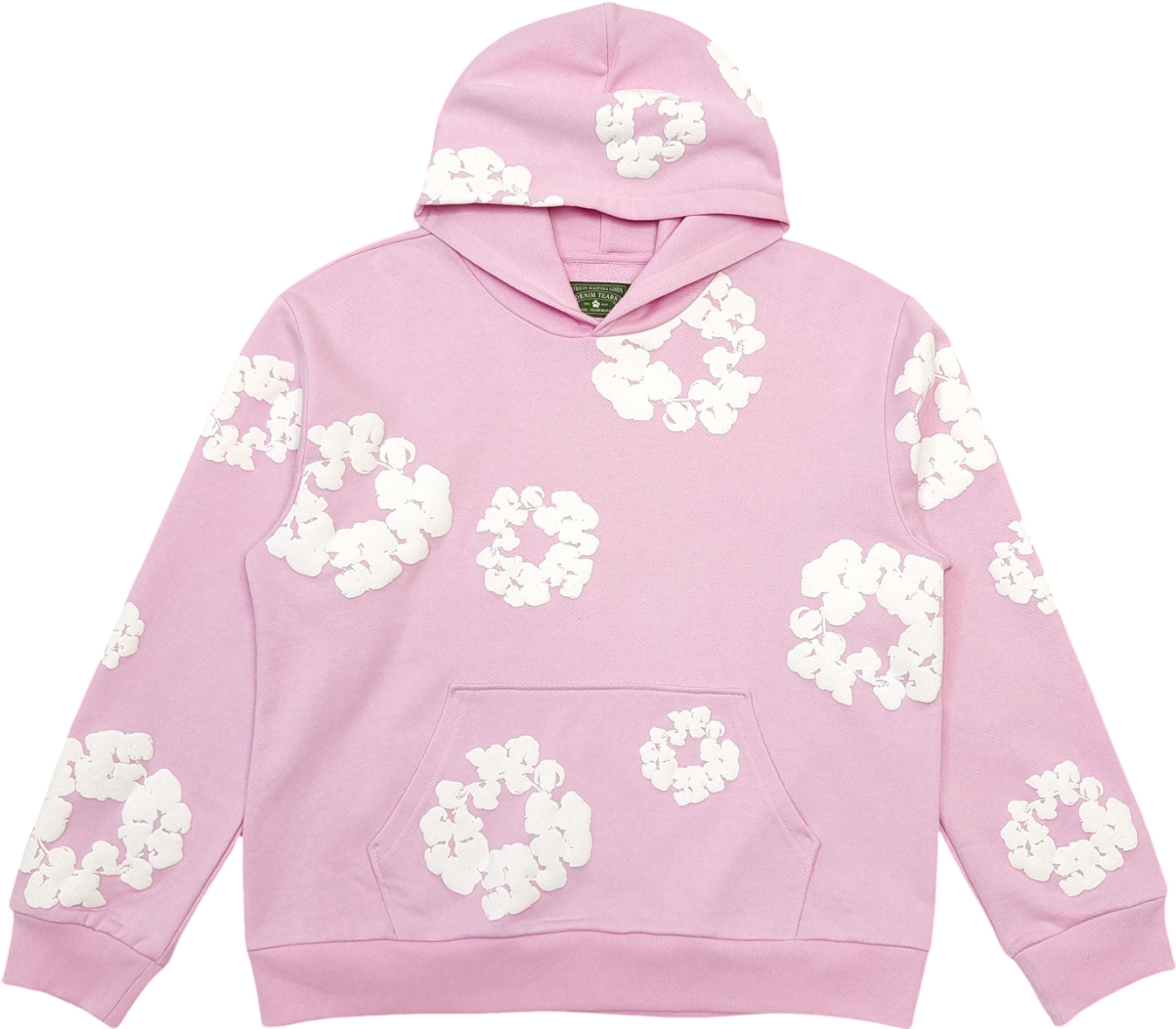 Denim Trs - Hoodie en Coton à imprimé graphique - rose