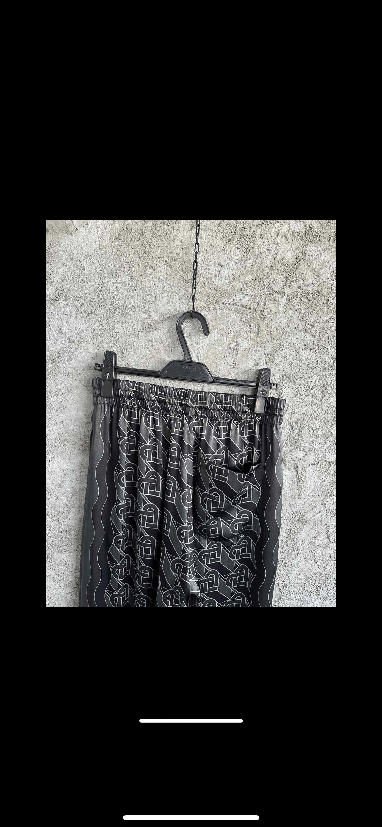 Casa B black silk shirt/pants