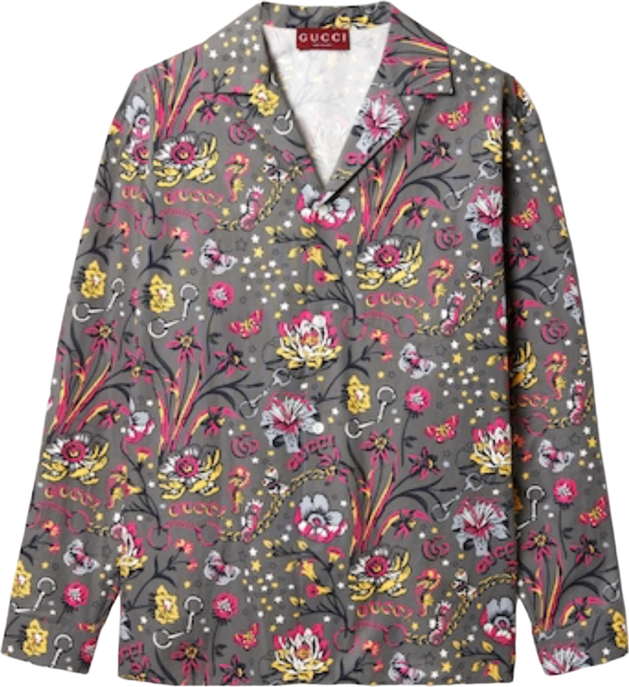 GG floral punk print floral shirt
