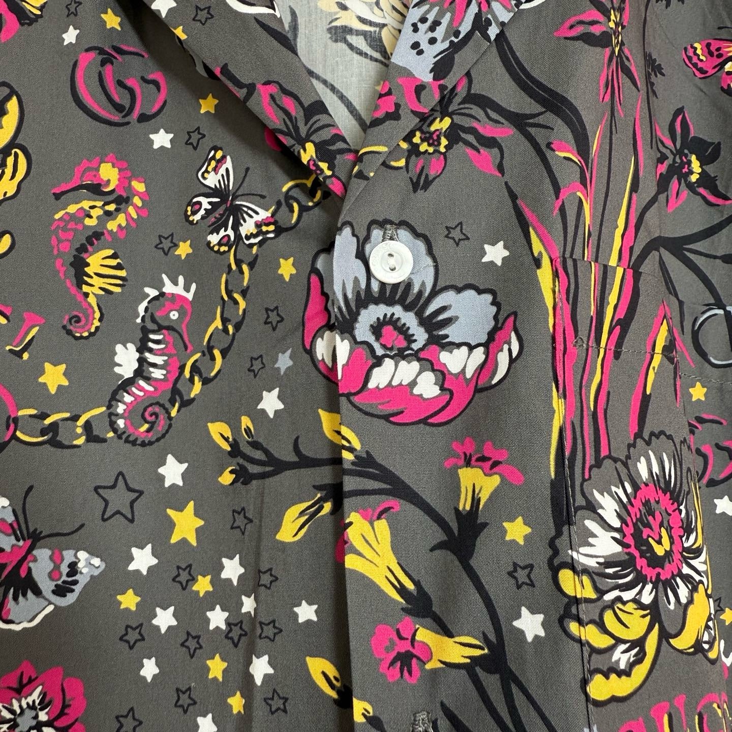 GG floral punk print floral shirt