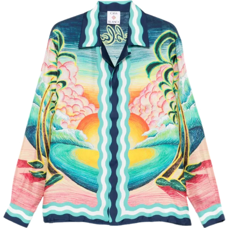 CHEMISE CASA DANSE DE LA MER LONG-SLEEVE SILK SHIRT