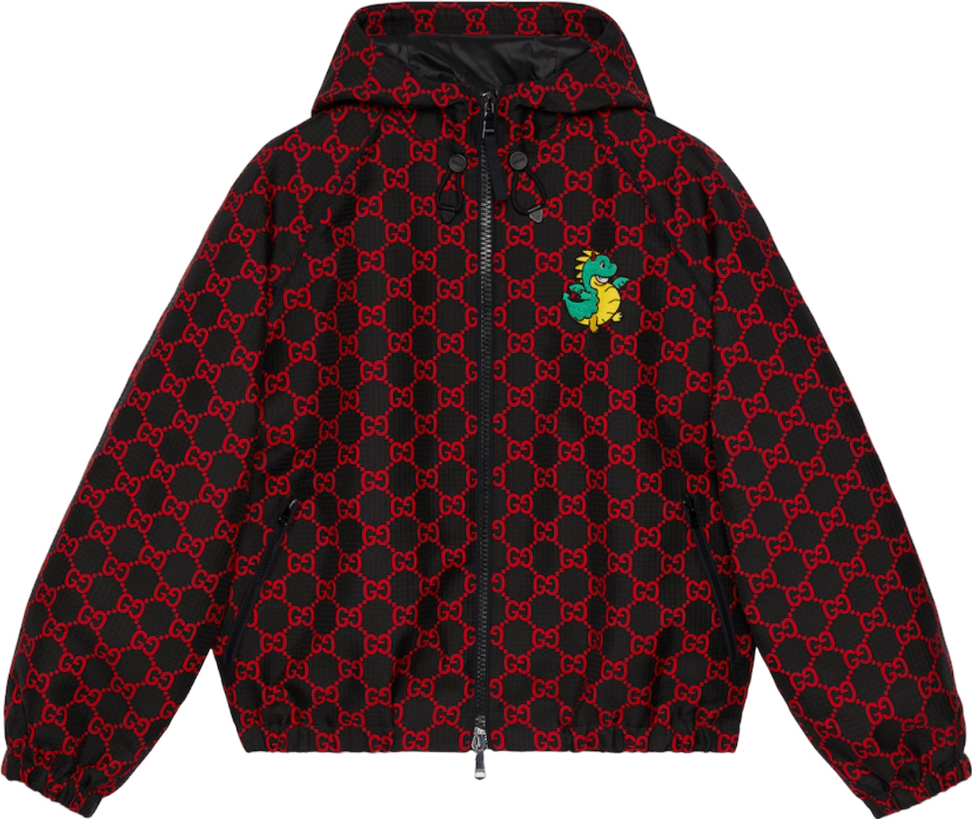 GG ripstop Fabric red dragon jacket