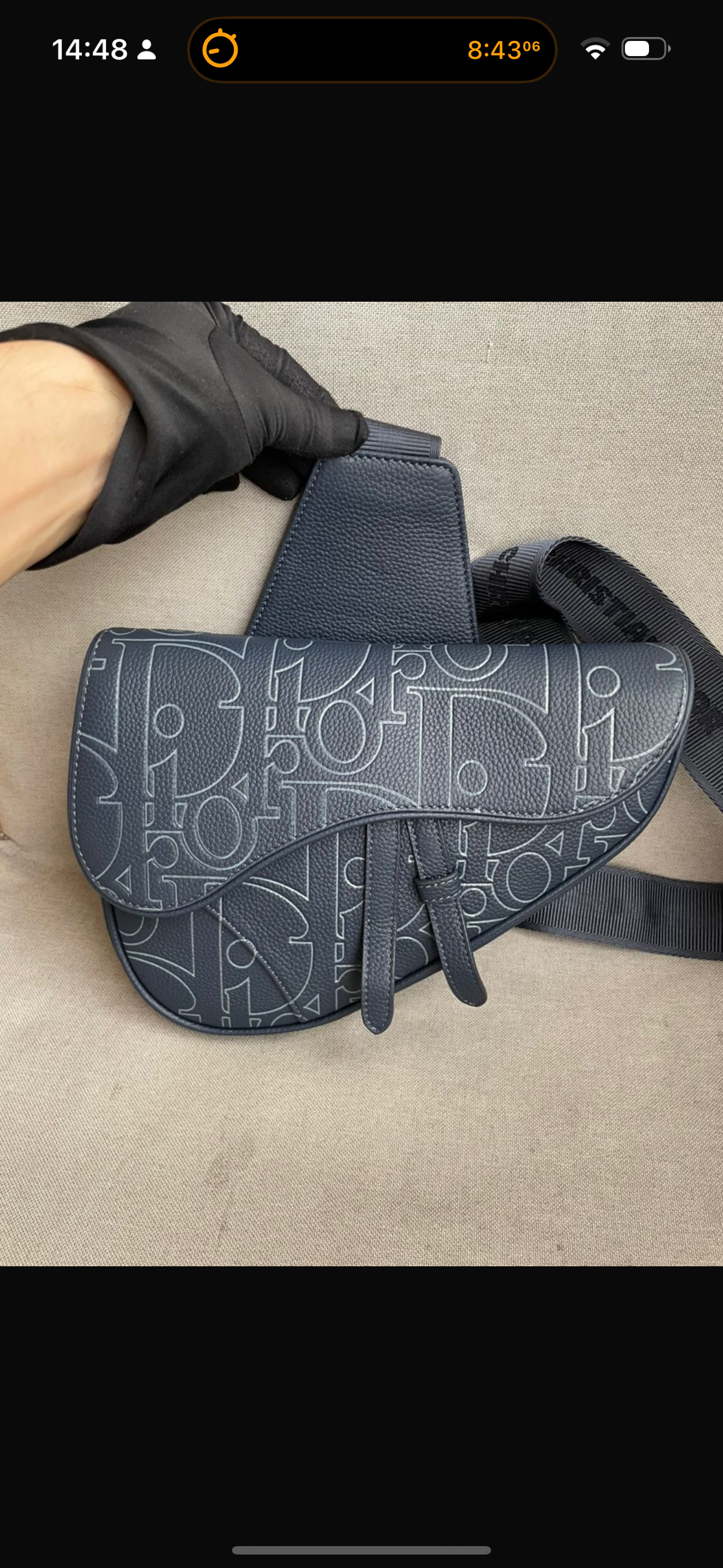 Sac saddle bleu 10/10 facture