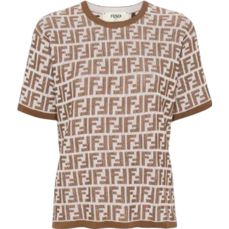 T shirt ff patern marron