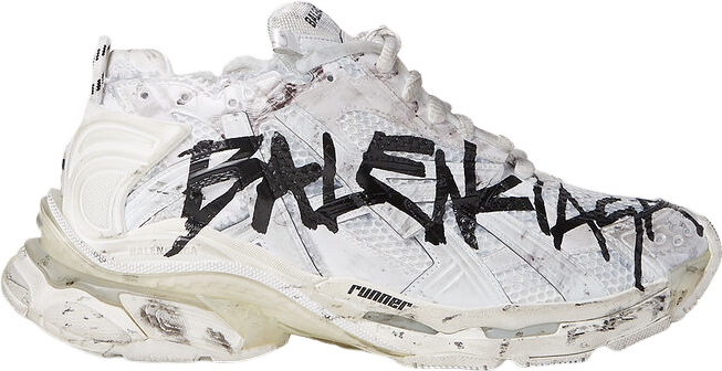 Blncg Runner white graffiti invoice