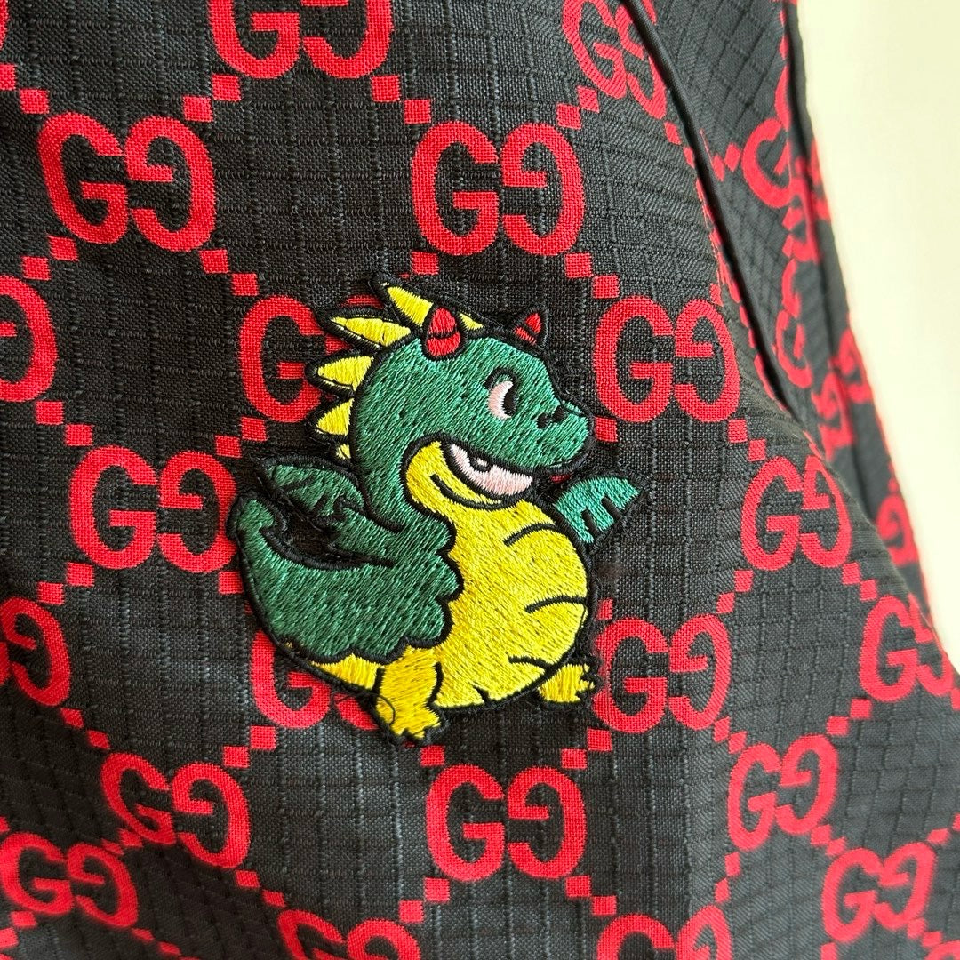GG ripstop Fabric red dragon jacket