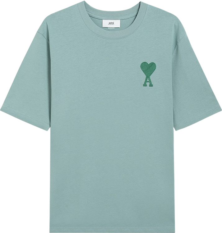 T-shirt pastels à petit logo ami de cœur vert foncé