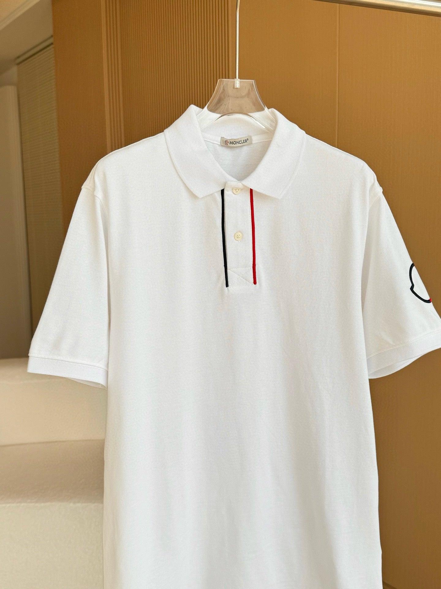 Mnclr Polo patch a logo blanc